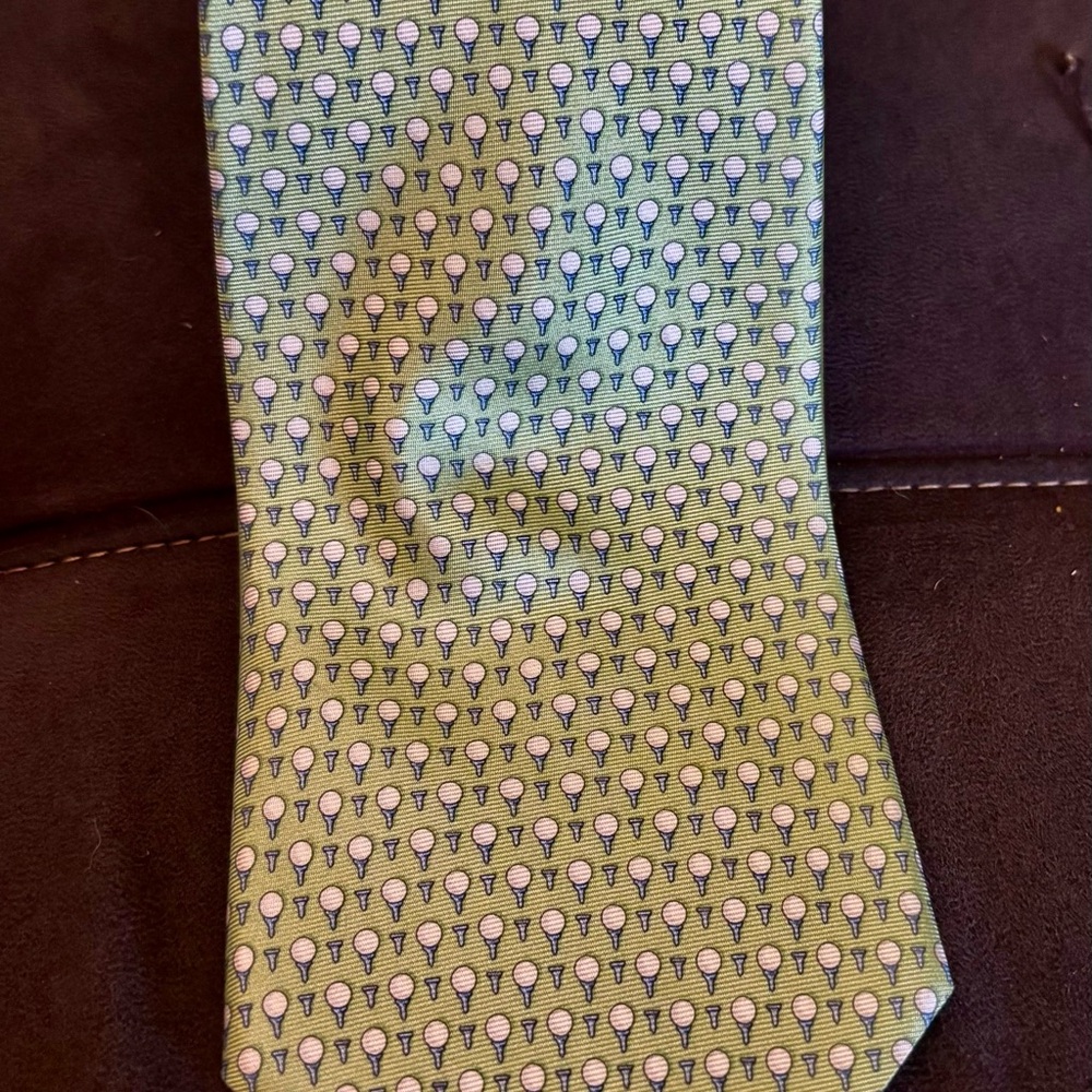 Green Patterned Men's Tie